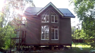 Haus nach Projekt „Musterhaus“, Gebiet Moskau: Fassadenverkleidung