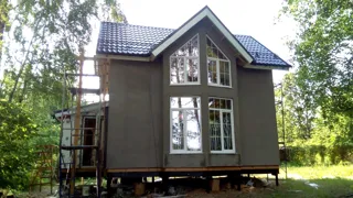 Haus nach Projekt „Musterhaus“, Gebiet Moskau: Fassadenverkleidung