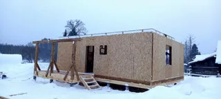 Haus 63,3 m² nach individuellem Projekt, Dorf Ignatovskoe: Wandmontage