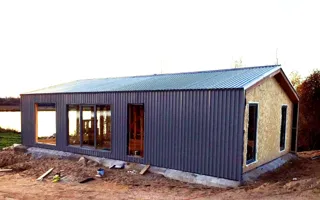 Haus nach Projekt „Barnhouse 76.1“, Dorf Zolotoruche: Fertiges Haus