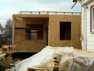 House based on the “Valencia” design, Kosterevo: wall assembly
