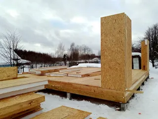 Haus 163,5 m², Projekt „Jessentuki 8x9“, Dorf Ivantsevo: Wandmontage