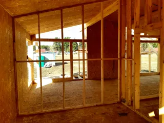 House, “Half-timbered 98” design, Borisovo village: interior partitions