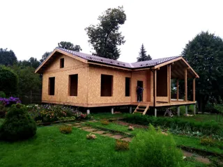 Custom-design house, Shurintsevo village: finished building