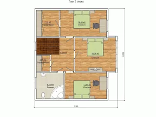 Haus nach Projekt „Sokol - 2“, Dorf Krivtsovo: Projektgrundriss