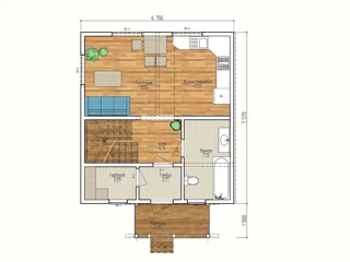 Haus nach individuellem Projekt, Dorf Minskoe (alt): Projektgrundriss