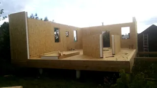 Haus 70 m², Projekt „Finnisch 70“, Siedlung Kolobovo: Wandmontage