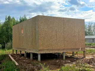 Haus 45 m², Projekt „Vivat 2.8“, Siedlung Nekrasovskoe: Wandmontage