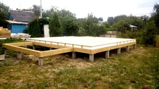 Haus 86 m² nach Projekt „Solo“, Dorf Bogorodskoe: Fundament und Grundrahmen