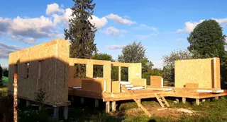 Haus 153,4 m² nach individuellem Projekt, Dorf Vereskunovo: Wandmontage