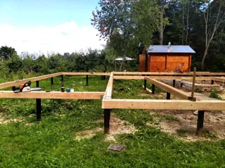 Haus nach individuellem Projekt, Dorf Kuznetsovo: Fundament und Grundrahmen