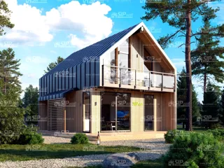 148 m² house, “Barnhouse Saint Petersburg” design, Ivanovo Region: design rendering