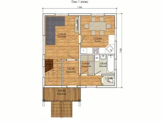 Haus nach Projekt „Gamma“, Kostroma: Projektgrundriss