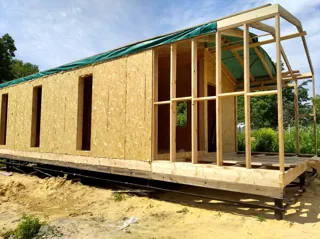 Haus nach Projekt „Barnhouse 33“, Dorf Seltso: Fertiges Haus