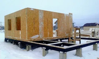 Garage, “Solo + garage” design, Sverdlovsk Region: wall assembly