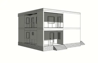 155 m² ev, özel proje, 4-Sadovıy Kvartal yerleşimi: proje görselleştirmesi
