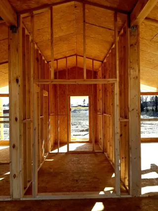 House, “Half-timbered 98” design, Borisovo village: interior partitions