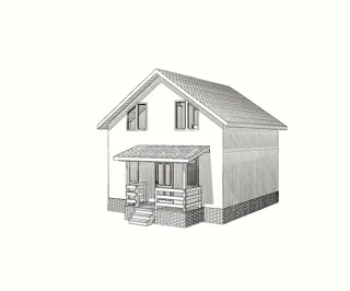 Haus nach individuellem Projekt, Dorf Minskoe (alt): Projektvisualisierung