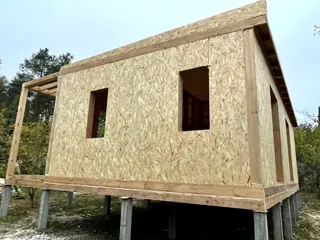 Haus nach Projekt „Mistika - E2.8“, Gebiet Nischni Nowgorod: Wandmontage