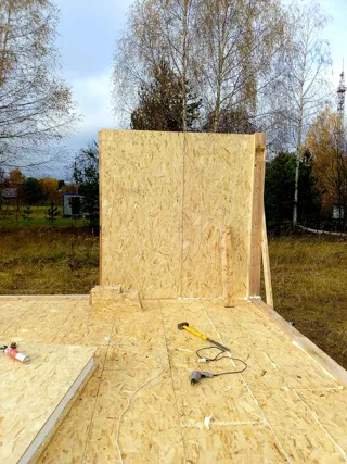Haus nach individuellem Entwurf, Dorf Protive: Wandmontage