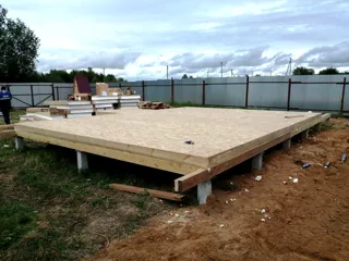 55,5 m² house built to a custom design, Kostroma Region: SIP panel floor at level 0