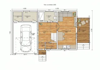 Garage, “Solo + garage” design, Belgorod Region: project floor plan