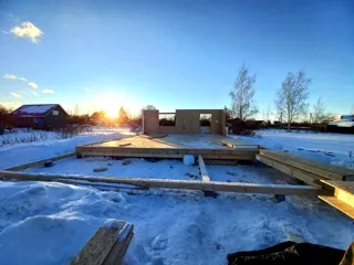 Haus 105 m² nach individuellem Projekt, Dorf Svingino: Wandmontage