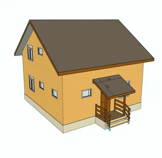 Haus 128 m² nach individuellem Projekt, Dorf Mologino