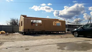 Haus nach Projekt „Barnhouse 76.1“, Gebiet Iwanowo: Wandmontage