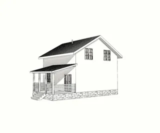 Haus nach Projekt „Majak“, Region Twer: Projektvisualisierung