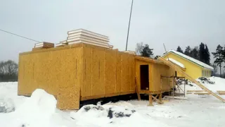 Haus nach Projekt „Minihotel“, Gebiet Iwanowo: Wandmontage