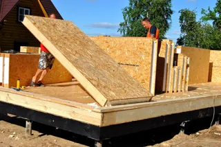 Haus nach Projekt „Lord“, Gebiet Iwanowo: Wandmontage
