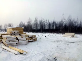 House based on the “Avdeevo” design, Molodtsovo settlement: foundation and sill strapping