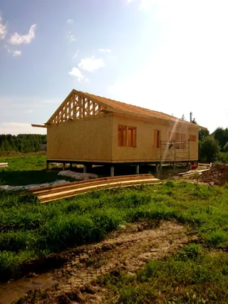 House, custom design, Kostroma 28: wall assembly