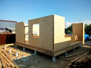 Haus 114,6 m² nach Projekt „Musa“, Kostroma: Wände des Erdgeschosses