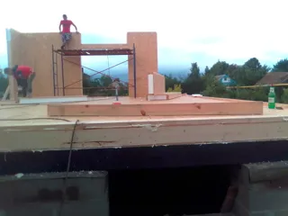 Haus nach Projekt „Majak“, Kineshma: Wandmontage
