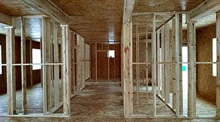 Eingeschossiges Haus nach Projekt „Sabawa“, Dorf Dyakovo: Innenwände