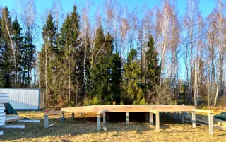 Haus nach Projekt „Barnhouse 110“, Dorf Syanovo-2: Fundament und Grundrahmen