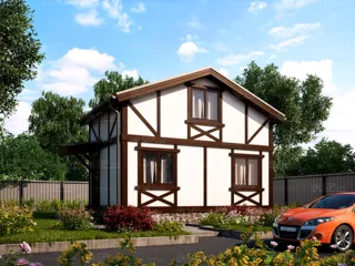 Ferienhaus nach Projekt „Kleines Ferienhaus“, SNT „Nadeschda-5“: Projektvisualisierung