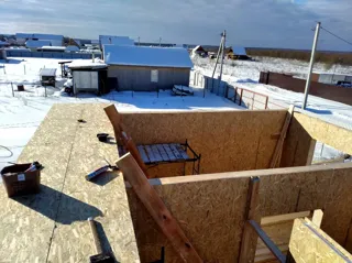 House based on the “Evseevo 2.8” design, Sharapovo village: wall assembly