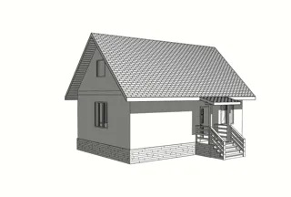 108 m² house built to a custom design, Maltsevo village: design rendering