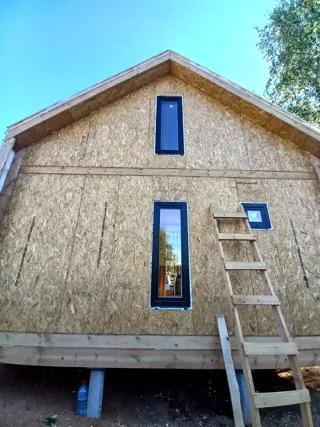 Haus 76 m² nach individuellem Projekt, Dorf Emelyanka: Fertiges Haus