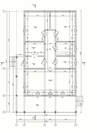 122 m² house built to a custom design, Alferevo village: design floor plan
