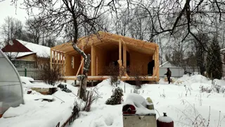 Haus nach Projekt „Barnhouse 110“, Ivanovo: Wandmontage