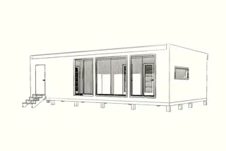 Haus 56 m² nach individuellem Projekt, Dorf Kleshchevo: Projektvisualisierung