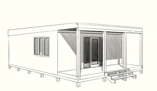 Haus nach individuellem Entwurf, Gartengemeinschaft SNT „Kooperator-1“: Grundriss des Projekts