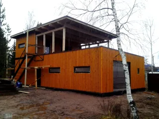 Garage nach Projekt „Garage“, Gebiet Kostroma: fertiges Gebäude