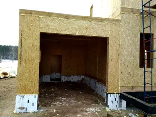Garage nach Projekt „Slawjanka mini + Garage“, Dorf Nazarovo: Wandmontage