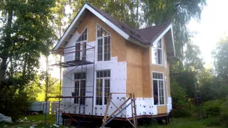Haus nach Projekt „Musterhaus“, Gebiet Moskau: Fassadenverkleidung