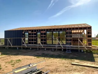 Haus nach Projekt „Barnhouse 110“, Dorf Ivantsevo: Fassadenverkleidung